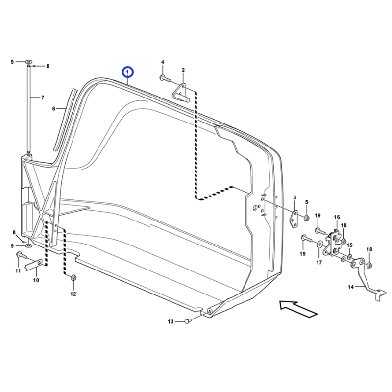 Imagem 1 do produto TAMPA DO AR CONDICIONADO PARA PÁ CARREGADEIRA VOLVO